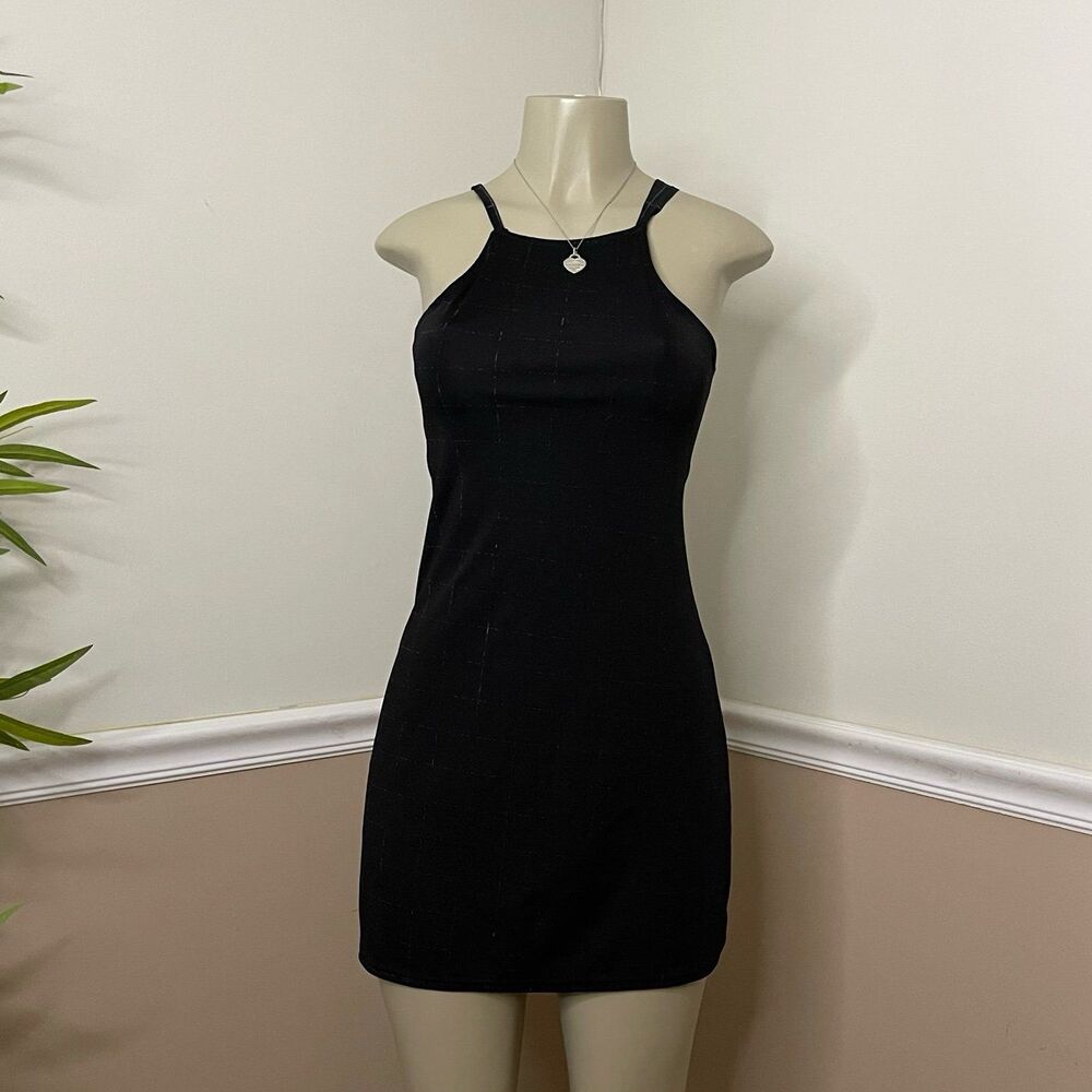 Fashion Nova Women's Casual Square Neck Black Dress